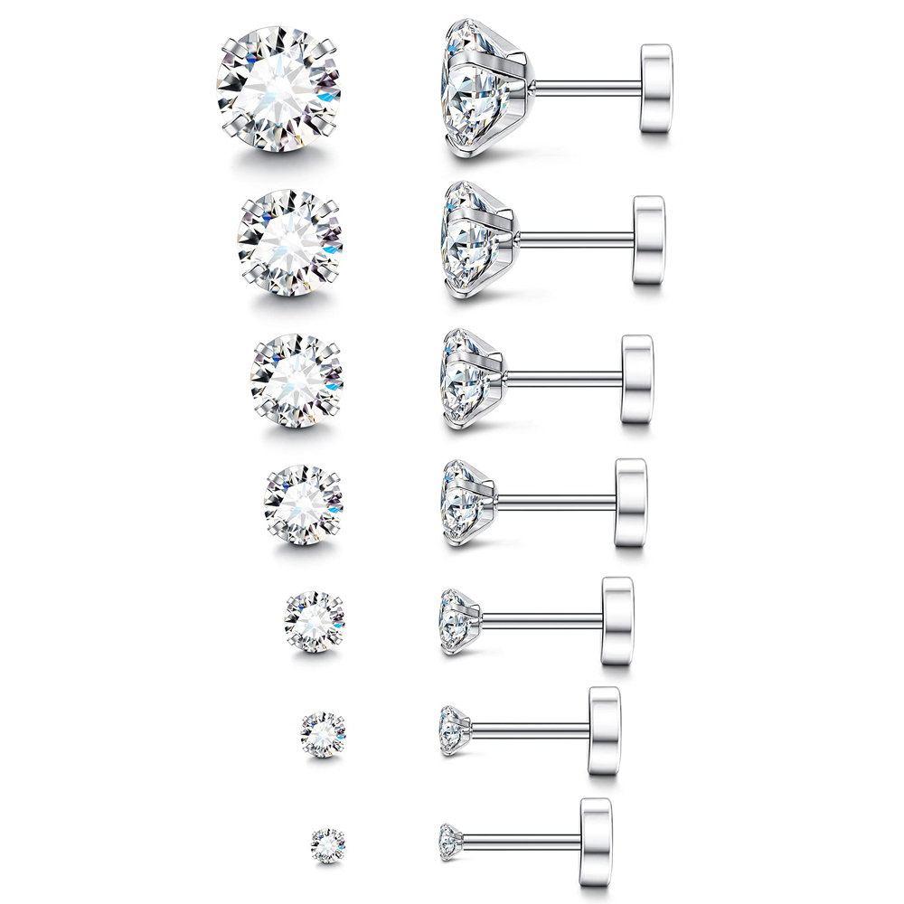 Body Jewelry Hypoallergenic - 1 para 18G hipoalergiczne kolczyki ze
