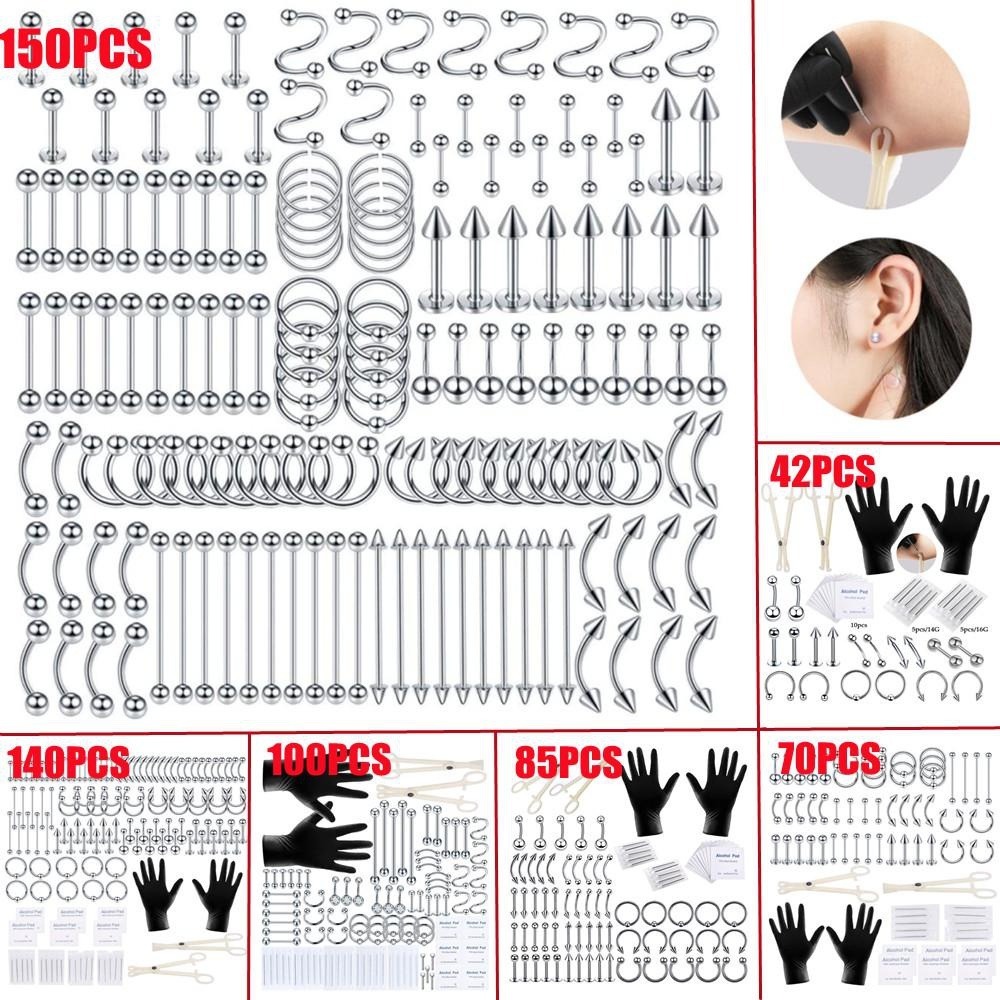 Body Jewelry Tool - Zestaw do piercingu ciała 150/140/85/70/42 elementy,