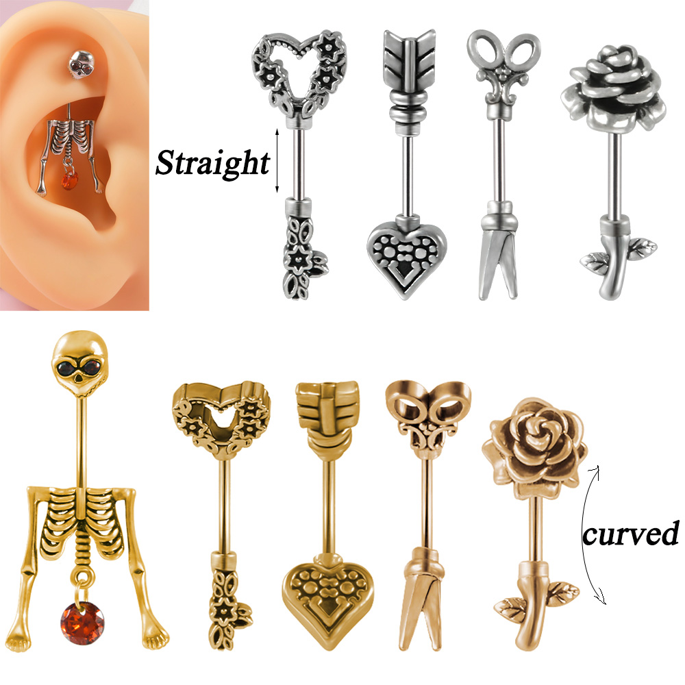 Body Jewelry Surgical Steel - 1PC Vintage chirurgiczne stalowy szkielet strzałka