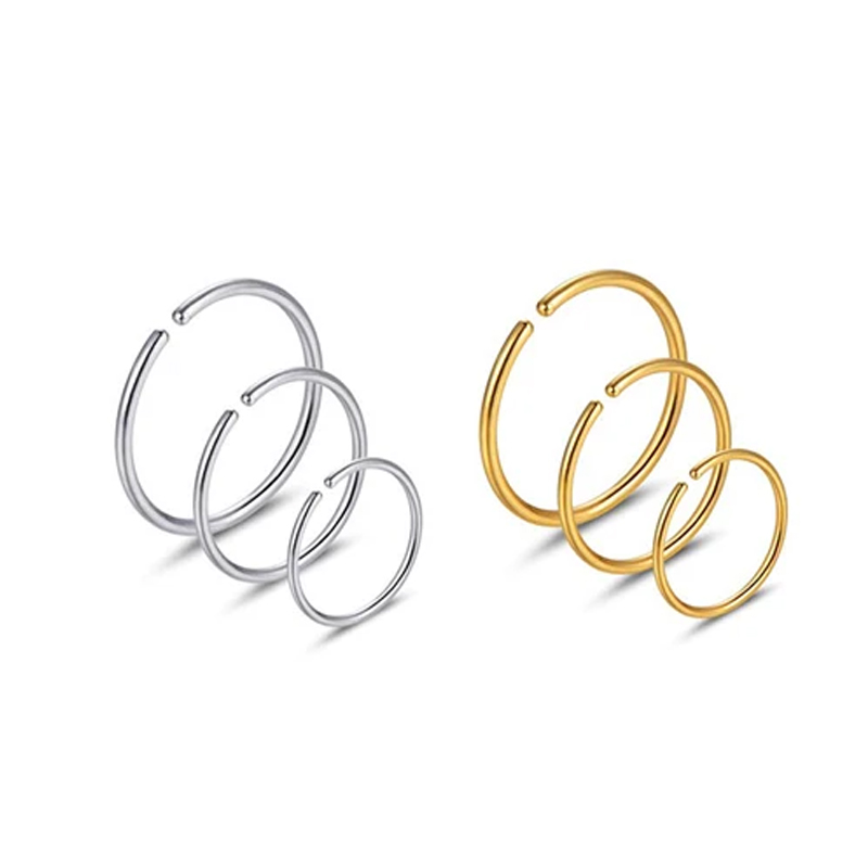 Body Jewelry Septum - 6 sztuk/partia Hipoalergiczne kolczyki do nosa,