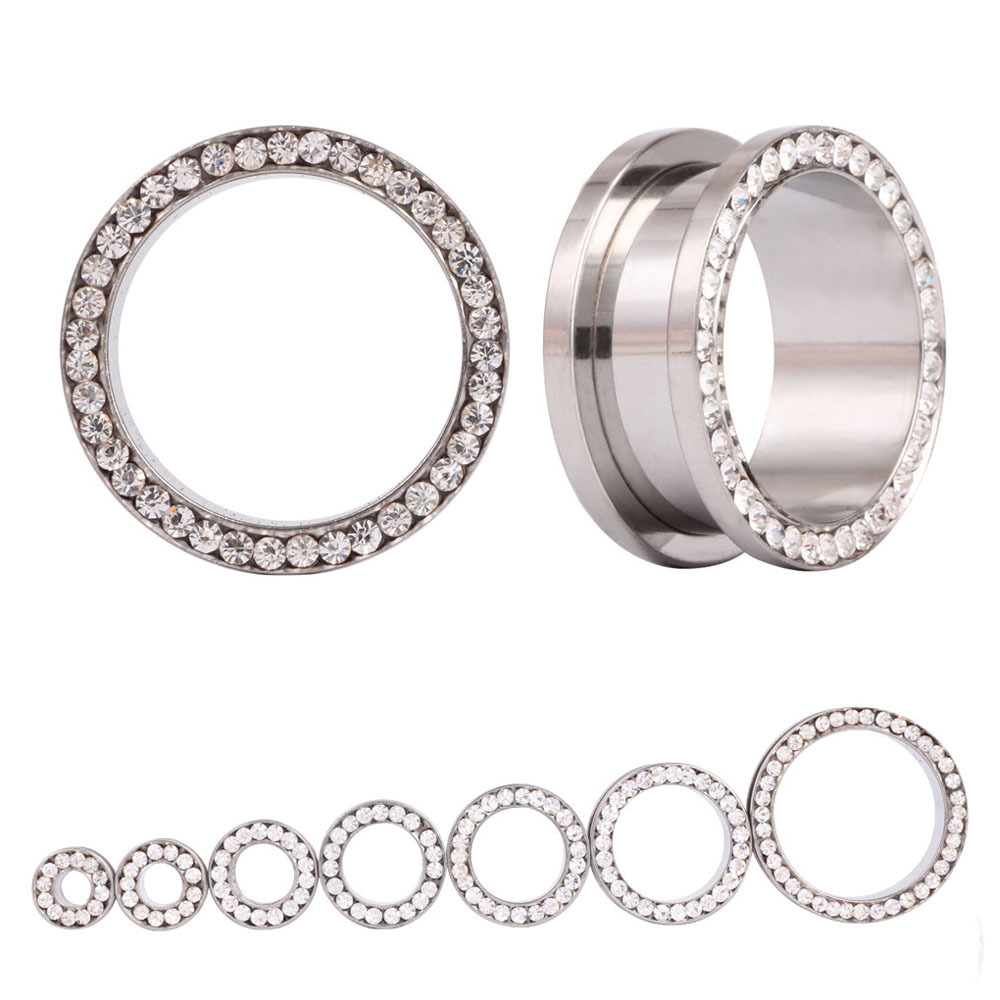 Body Jewelry Ear Plugs - 2 szt./lot Kryształowe tunele do uszu