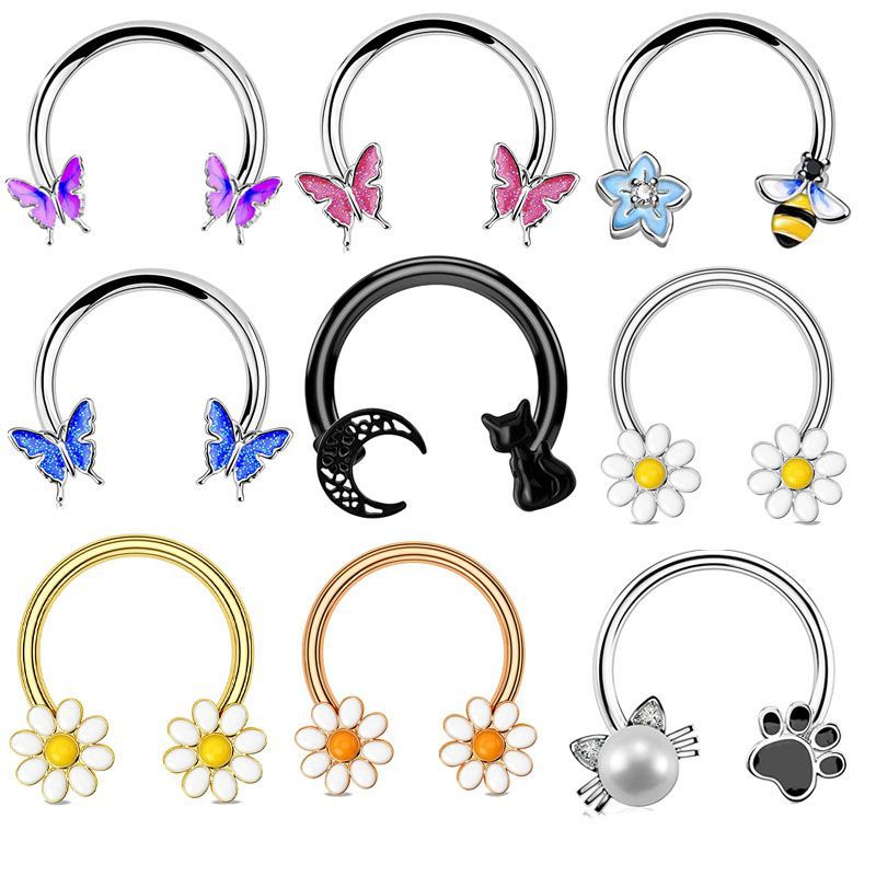 Body Jewelry Septum - Kolczyk do przegrody nosowej 16G, kolczyk