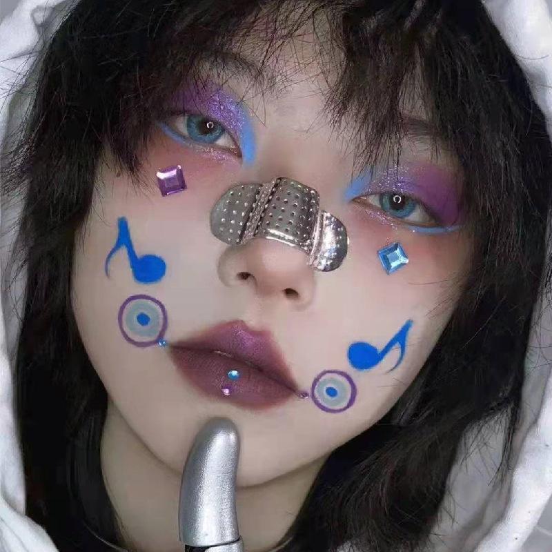 Body Jewelry Trend - Punkowe klipsy na nos, metalowy klips