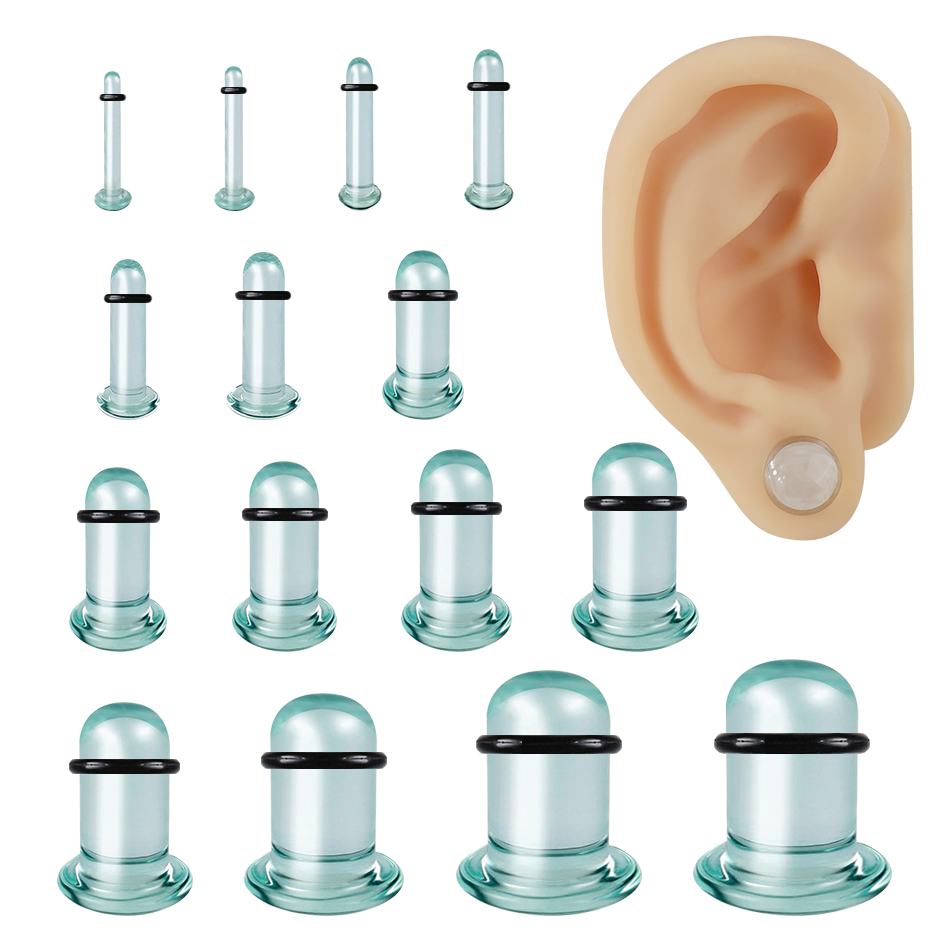 Body Jewelry Ear Plugs - 1 para szklane tunele do uszu