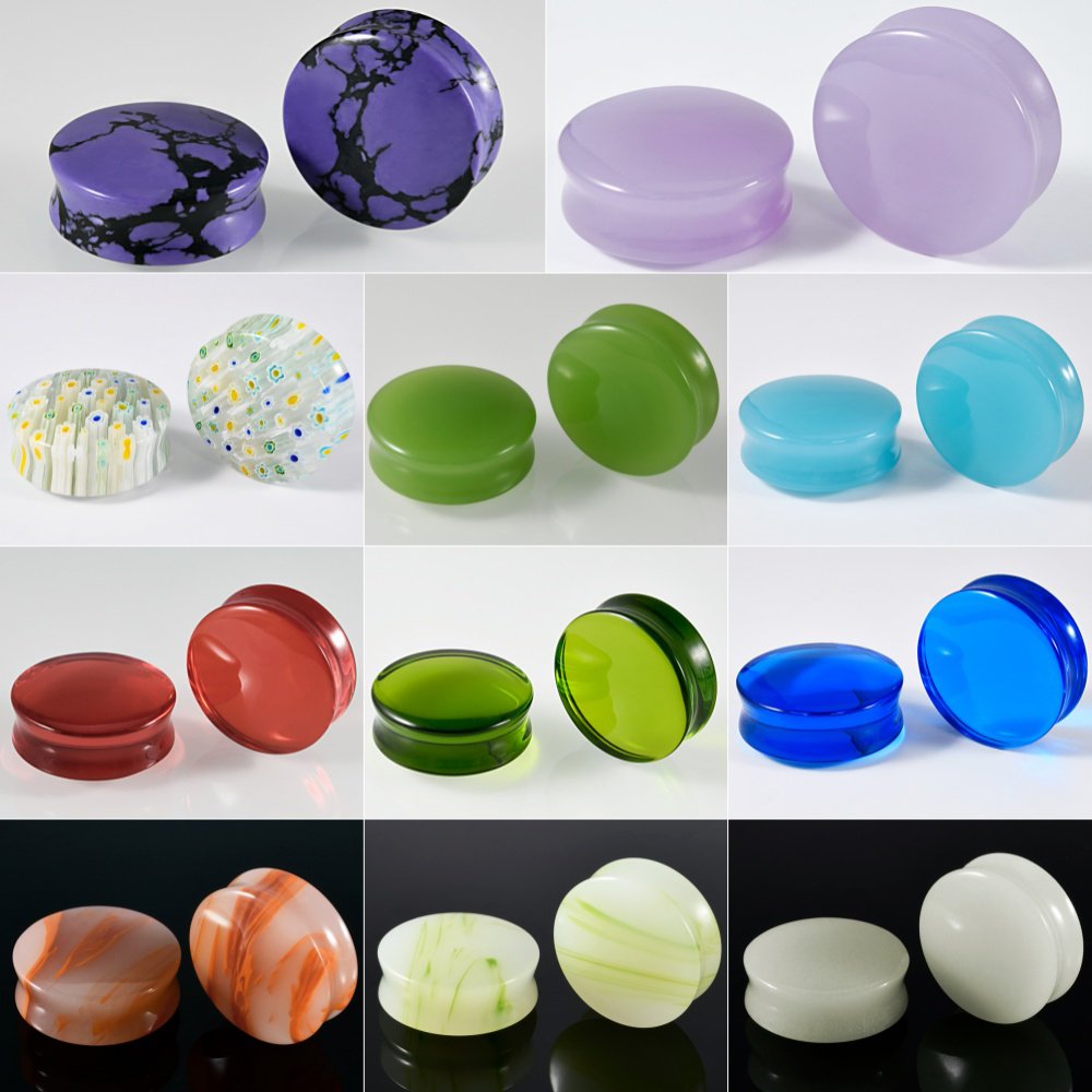 1/2/22 SZT. Szklane i Kamienne – Body Jewelry Ear Plugs recenzja i cena