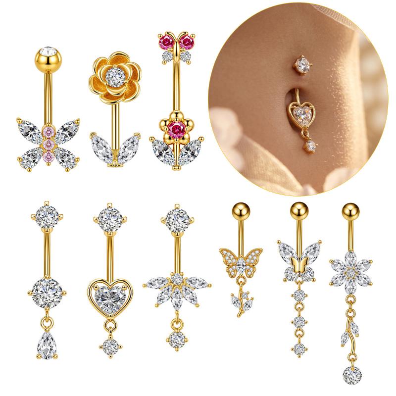1 szt. Pierścień do pępka z cy – Body Jewelry Hypoallergenic recenzja i cena