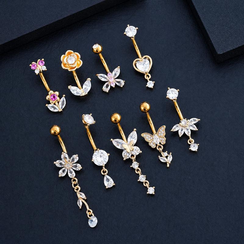 1 szt. Pierścień do pępka z cy – Body Jewelry Hypoallergenic recenzja i cena