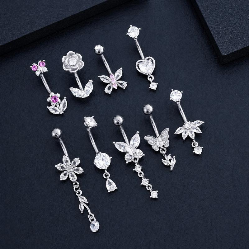 1 szt. Pierścień do pępka z cy – Body Jewelry Hypoallergenic recenzja i cena