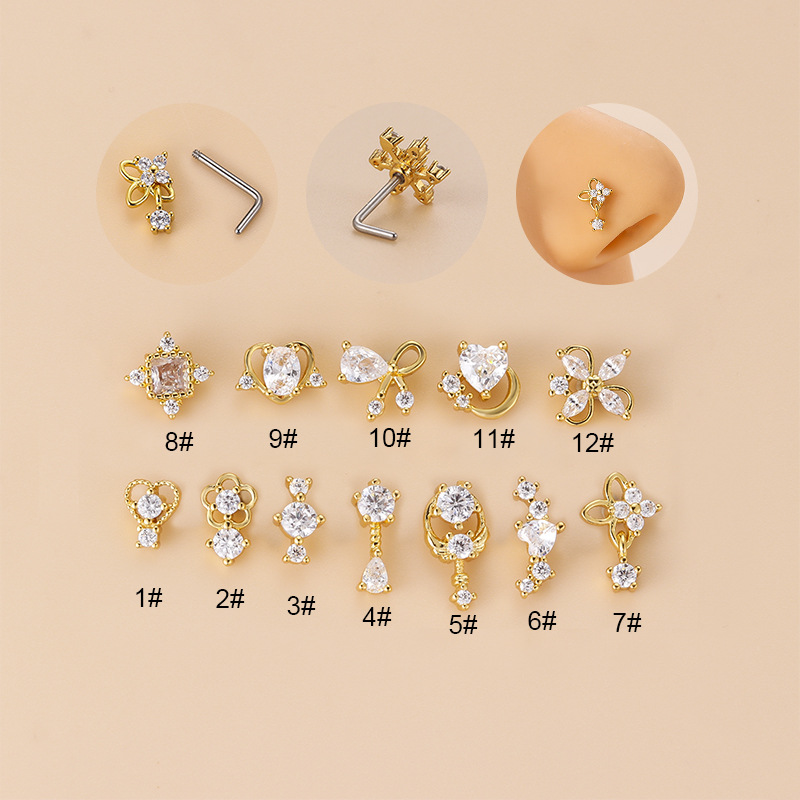 Kolczyk do nosa w kształcie li – Body Jewelry Septum recenzja i cena