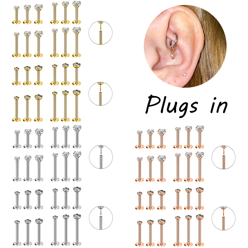 ZS 3 sztuk/partia kolczyk trag – Zs Body Jewelry recenzja i cena