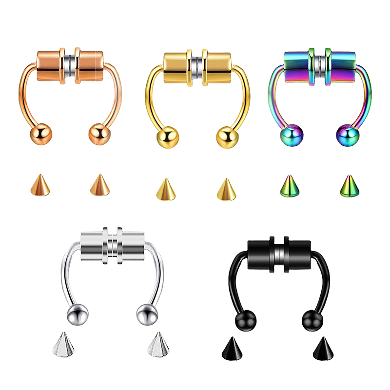 Damski klips na nos imitujący  – Body Jewelry Septum recenzja i cena