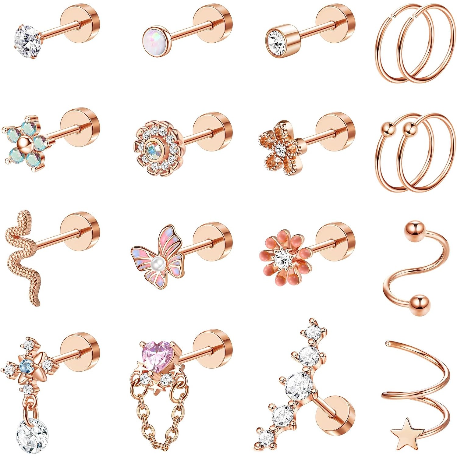 ORAZIO 18 szt. kolczyków do ch – Body Jewelry For Sensitive Skin recenzja i cena