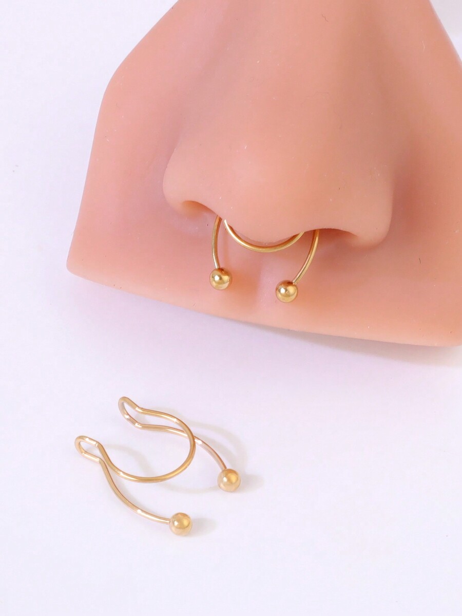 2 sztuki – metalowe kolczyki d – Body Jewelry Septum recenzja i cena