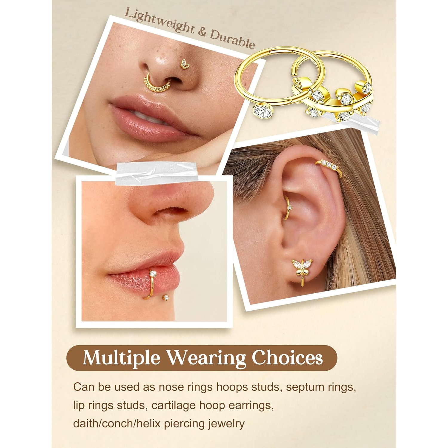 FASACCO 1 szt. Kolczyk do nosa – Body Jewelry For Sensitive Skin recenzja i cena