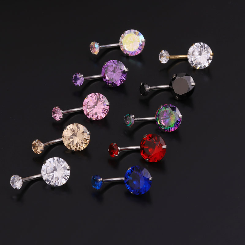 Kolczyki do pępka 14G ze stali – Body Jewelry For Sensitive Skin recenzja i cena