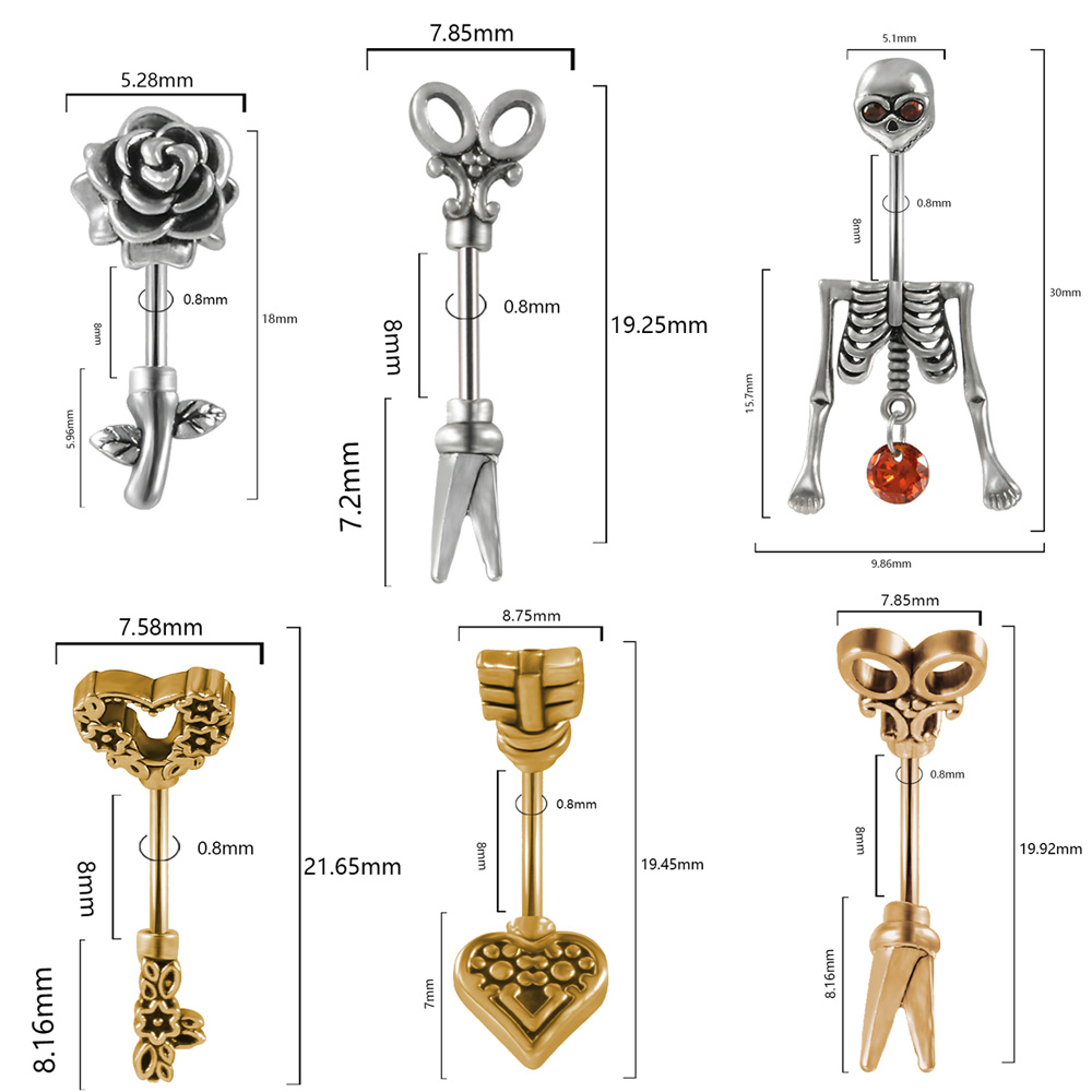 1PC Vintage chirurgiczne stalo – Body Jewelry Surgical Steel recenzja i cena