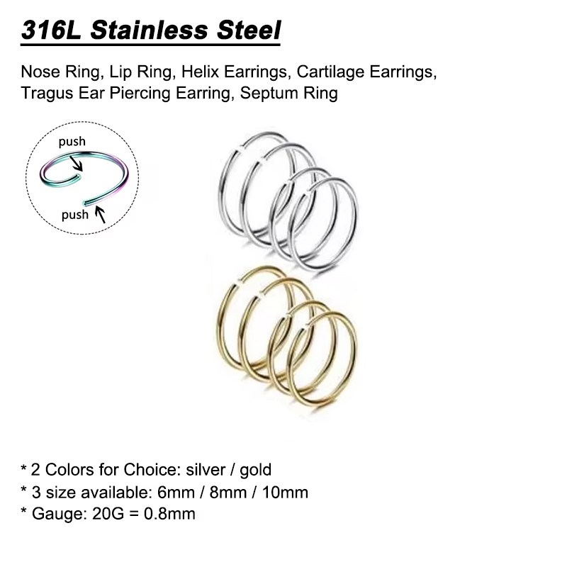6 sztuk/partia Hipoalergiczne  – Body Jewelry Septum recenzja i cena