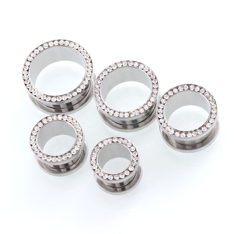 2 szt./lot Kryształowe tunele  – Body Jewelry Ear Plugs recenzja i cena