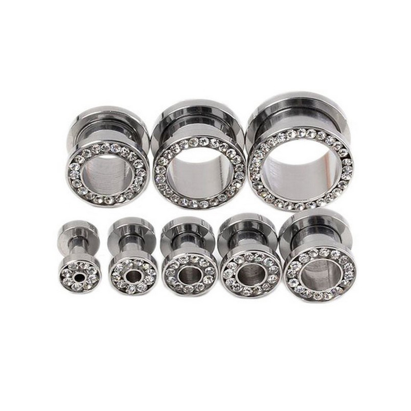2 szt./lot Kryształowe tunele  – Body Jewelry Ear Plugs recenzja i cena