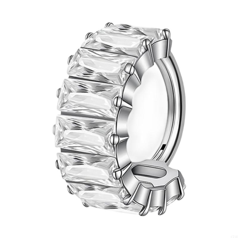 Kwadratowy cyrkon kolczyk na c – Body Jewelry For Sensitive Skin recenzja i cena