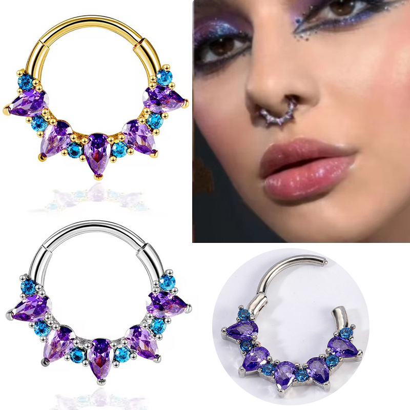 Kwadratowe kolczyki do nosa z  – Body Jewelry Septum recenzja i cena