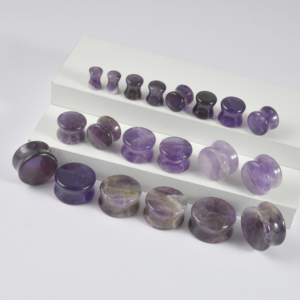 2 SZTUK Kamień naturalny Podwó – Body Jewelry Ear Plugs recenzja i cena