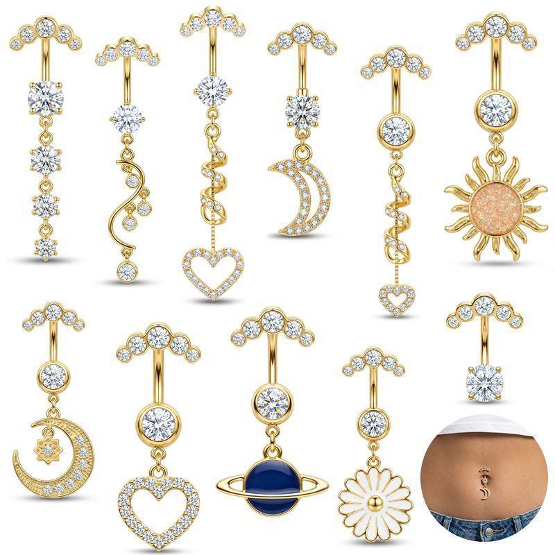5 szt. Kolczyki do pępka ze st – Body Jewelry For Sensitive Skin recenzja i cena