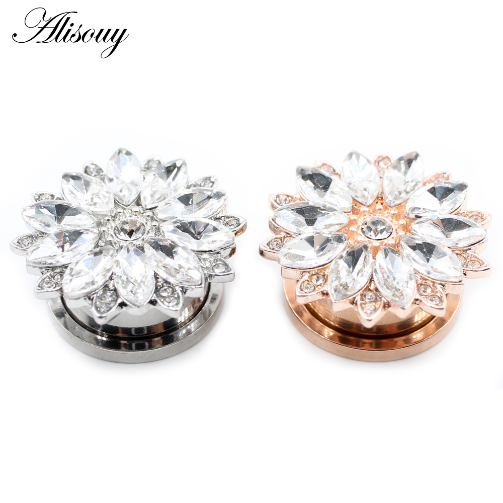 Alisouy 2szt Kwiat ze stali ni – Body Jewelry Ear Plugs recenzja i cena